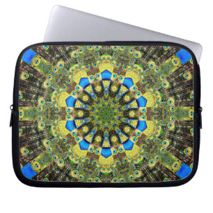 Protection Pour Ordinateur Portable Plumes de paon Kaleidoscope 1