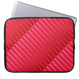 Protection Pour Ordinateur Portable Points satinés - nuances de rouge profond