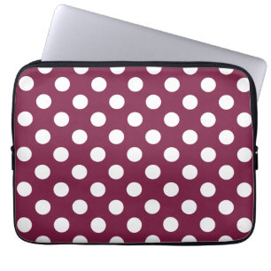 Protection Pour Ordinateur Portable Pois blancs en Bourgogne