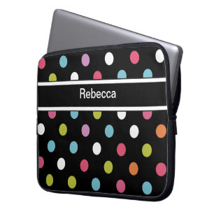 Protection Pour Ordinateur Portable Pois de caisse d'ordinateur portable de monogramme