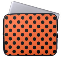 Pois noirs sur orange