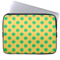 Pois verts sur jaune