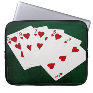 Protection Pour Ordinateur Portable Poker Mains - Flush - Coeur