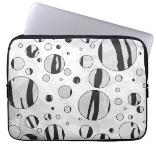 Protection Pour Ordinateur Portable Polka Dot Tiger noir et blanc