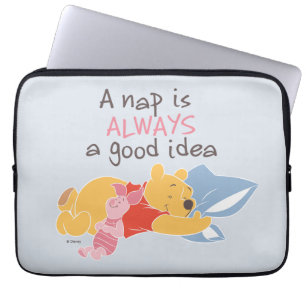 Protection Pour Ordinateur Portable Pooh et Piglet  Une sieste est toujours une bonne 