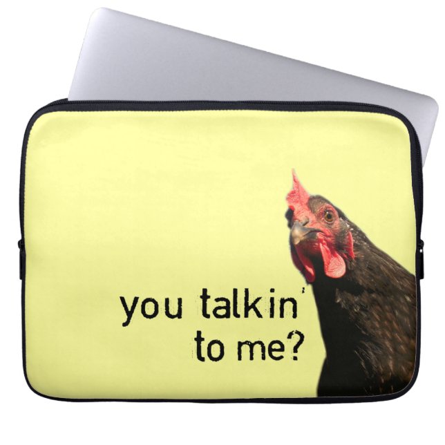 Protection Pour Ordinateur Portable Poulet drôle d'attitude (Devant)