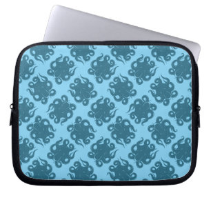 Protection Pour Ordinateur Portable Poulpe sur le motif bleu