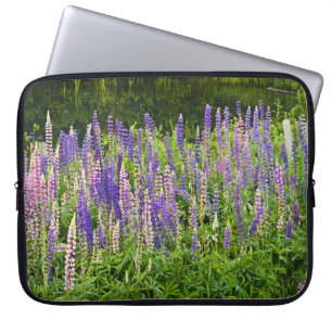 Protection Pour Ordinateur Portable Purple and Pink Lupine Floral Photographe