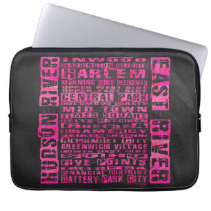 Protection Pour Ordinateur Portable Quartiers NYC Hot Rose