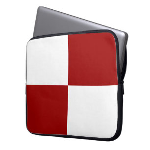 Protection Pour Ordinateur Portable Rectangles rouge et blanc