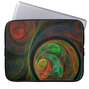 Protection Pour Ordinateur Portable Renaissance Green Abstrait Art Portable Sleeve