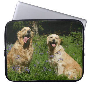 Protection Pour Ordinateur Portable Retreivers d'or dans l'herbe