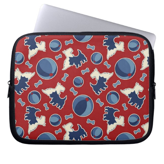 Protection Pour Ordinateur Portable Rétro cas de motif de Scottie (Devant)