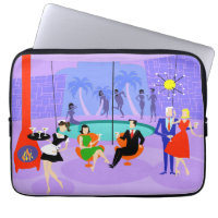 Rétro douille tropicale d'ordinateur portable de