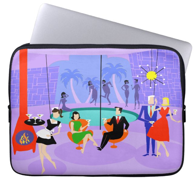 Protection Pour Ordinateur Portable Rétro douille tropicale d'ordinateur portable de (Devant)