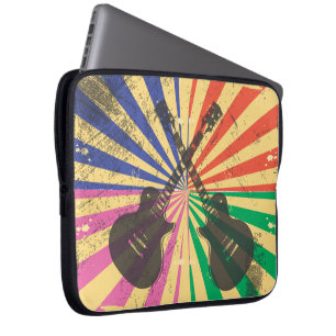 Protection Pour Ordinateur Portable Rétros guitares grunges sur l'arrière - plan de