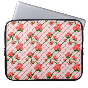 Protection Pour Ordinateur Portable Rose Rose Escalade Chaîne Lien Clôture sans joint 