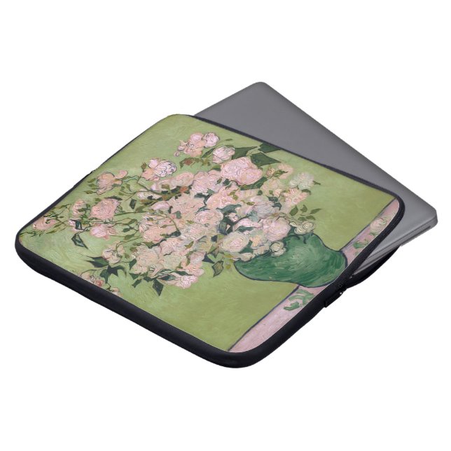 Protection Pour Ordinateur Portable Rose Roses Van Gogh Art Art (Devant haut)