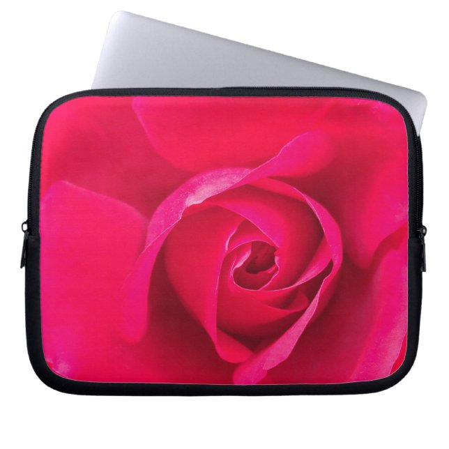 Protection Pour Ordinateur Portable Rose rouge romantique v2 (Devant)