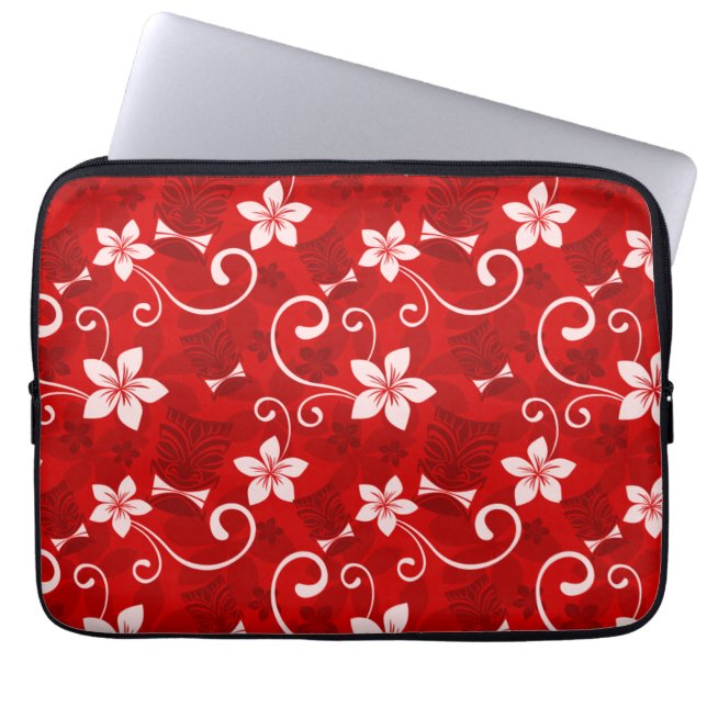Protection Pour Ordinateur Portable Rouge Tiki tropical (Devant)