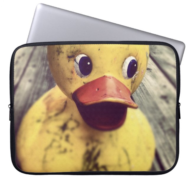 Protection Pour Ordinateur Portable Rubber Jaune Ducky a besoin d'un bain ! (Devant)