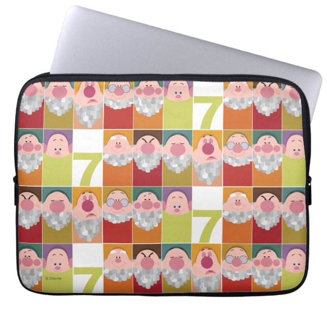 Protection Pour Ordinateur Portable Sept nains Stylisé Caractère Art (Devant)