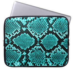 Protection Pour Ordinateur Portable Serpent à sonnette à sonnette de diamant Aqua