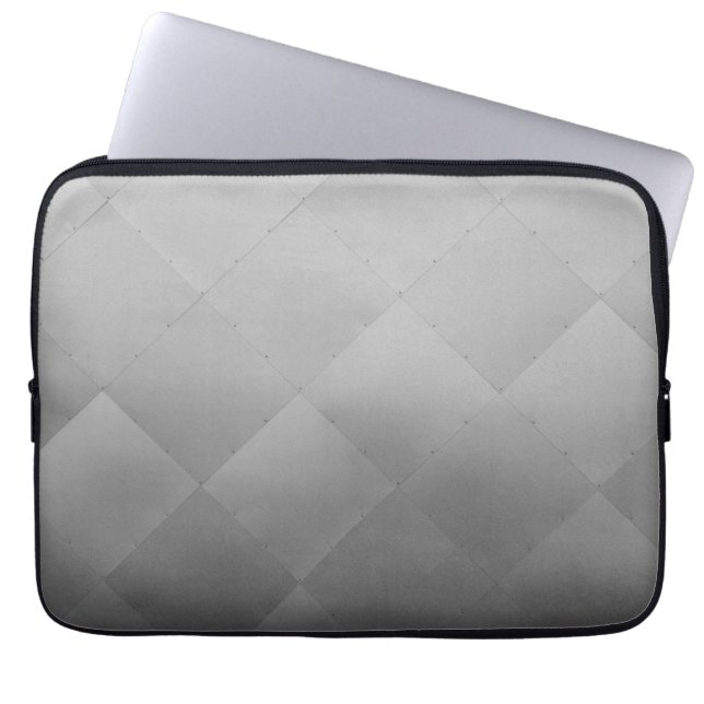 Protection Pour Ordinateur Portable Shiny Moderne À damiers métal argent (Devant)