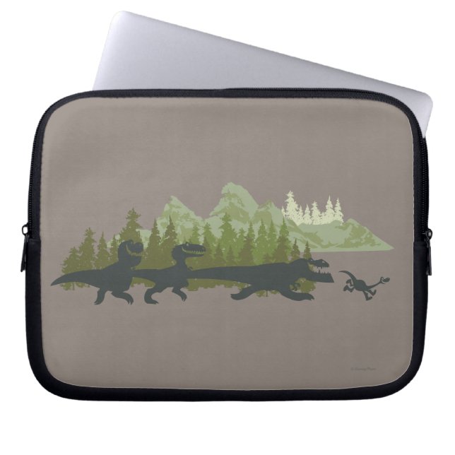Protection Pour Ordinateur Portable Silhouettes Dino en cours (Devant)