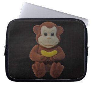 Protection Pour Ordinateur Portable Singe de jouet avec une douille d'ordinateur
