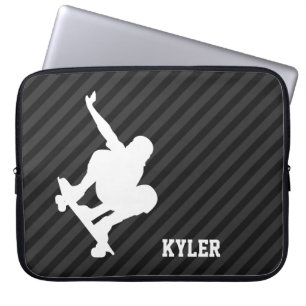 Protection Pour Ordinateur Portable Skateboard ; Gris noir et gris foncé
