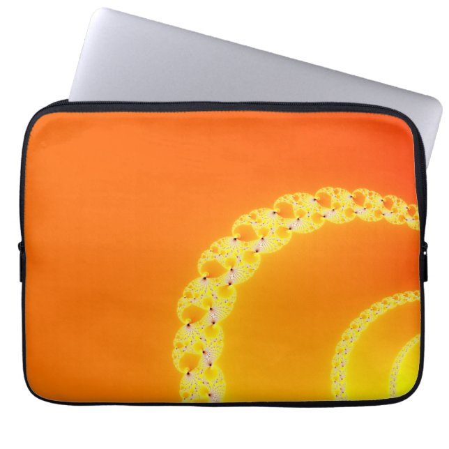 Protection Pour Ordinateur Portable Sound Waves Fractal Art (Devant)