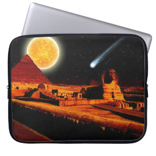 Protection Pour Ordinateur Portable Sphinx & Lune sur égyptienne Giza Pyramides Cadeau