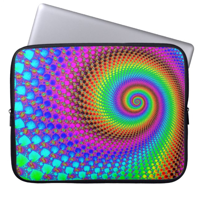 Protection Pour Ordinateur Portable Spiral abstrait Fractal (Devant)