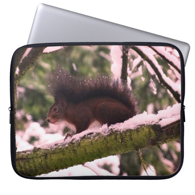 Protection Pour Ordinateur Portable Squirrel Hiver Photo Neoprène Manche Ordinateur Po (Devant)