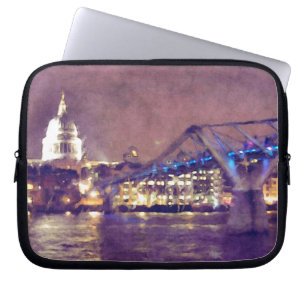 Protection Pour Ordinateur Portable St Paul's Cathedral by Night Fine-Art Painting