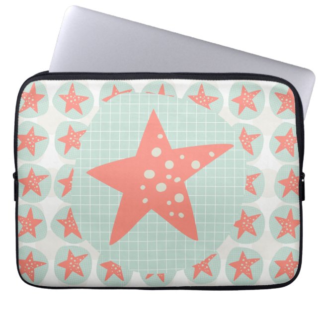 Protection Pour Ordinateur Portable Starfish Whimsical Mer Océan Nautique (Devant)