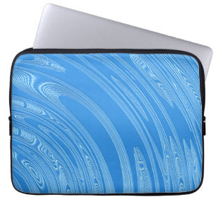 Protection Pour Ordinateur Portable texture métallique argentée bleue abstraite