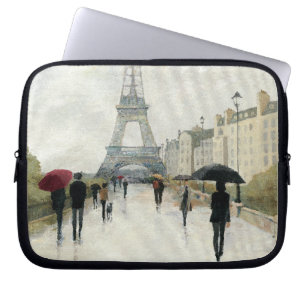 Protection Pour Ordinateur Portable Tour Eiffel   Paris sous la pluie