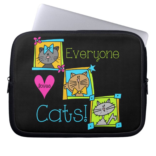 Protection Pour Ordinateur Portable Tout le monde aime les chats (Devant)