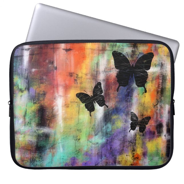 Protection Pour Ordinateur Portable Trois papillons (Devant)