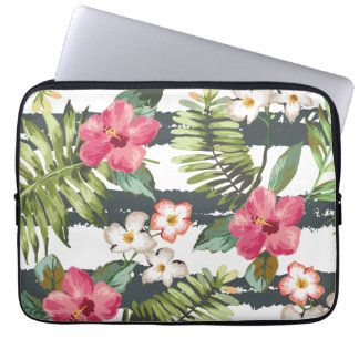 Protection Pour Ordinateur Portable Tropical Hibiscus Fleurs Portable Floral