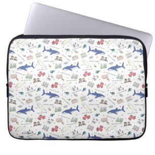 Protection Pour Ordinateur Portable Trouver le Motif blanc de Dory Cartoon