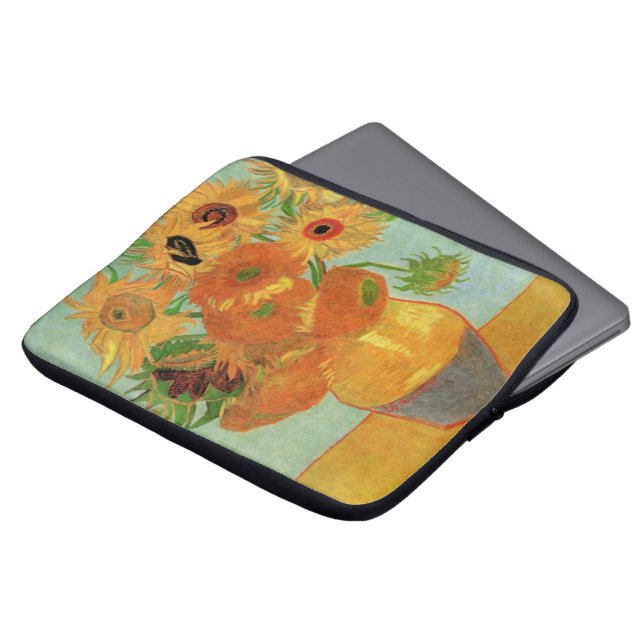 Protection Pour Ordinateur Portable Vase avec douze tournesols de Vincent van Gogh (Devant haut)