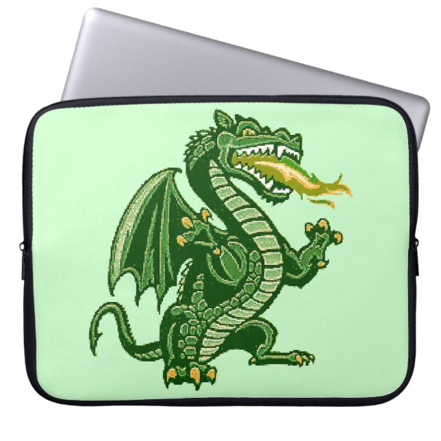 Protection Pour Ordinateur Portable Vert de Draken (Devant)