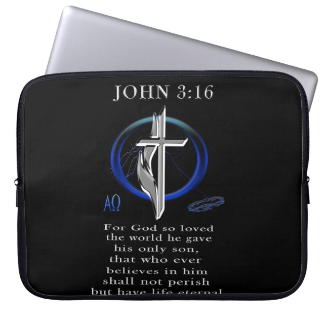 Protection Pour Ordinateur Portable Vêtements de John 3:16 (Devant)
