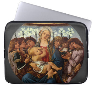 Protection Pour Ordinateur Portable Vierge à l'Enfant avec huit anges par Botticelli