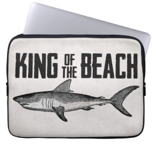 Protection Pour Ordinateur Portable Vintage Shark Beach King