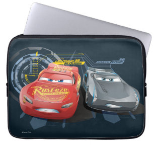 Protection Pour Ordinateur Portable Voitures 3 Éclair McQueen & Jackson Storm