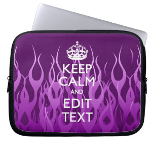 Protection Pour Ordinateur Portable Votre texte sur Garder le calme sur Purple Racing